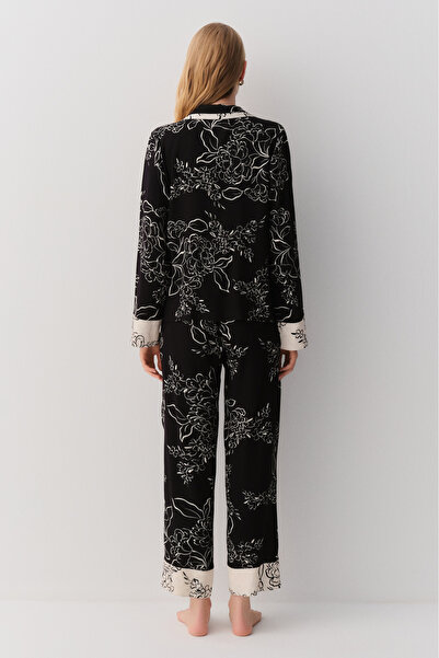 SUWEN Sayra Gömlek Yaka Pijama Takımı
