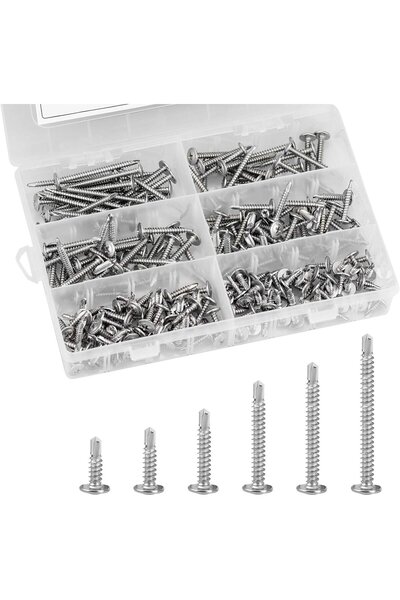 OEM Set șuruburi autofiletante cu capete de șurubelniță în cruce, 6 dimensiun...