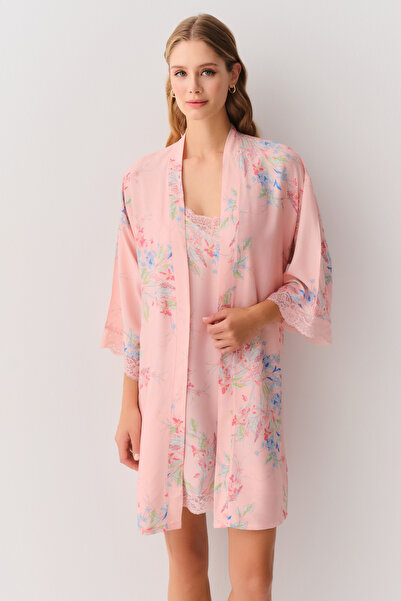 SUWEN Flower Morning Gown