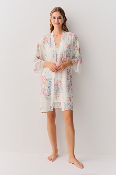 SUWEN Flower Morning Gown