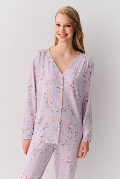 SUWEN Alin Shirt Collar Pajama Set