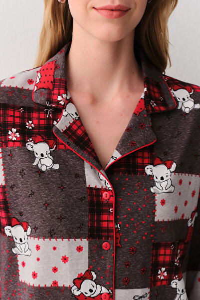 SUWEN Koalina Shirt Collar Pajama Set