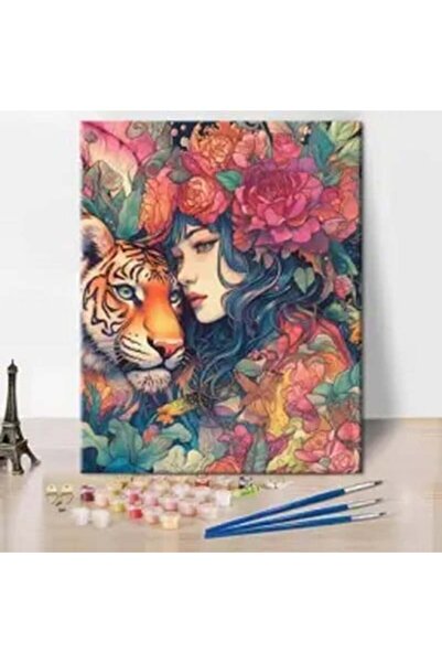 OEM Pictură pe pânză numerotată 40x50 cm, vopsea acrilică, pensule, suporturi...