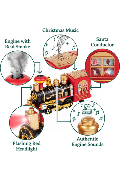 OEM Electric train with sounds, lights and real smoke with adjustable track