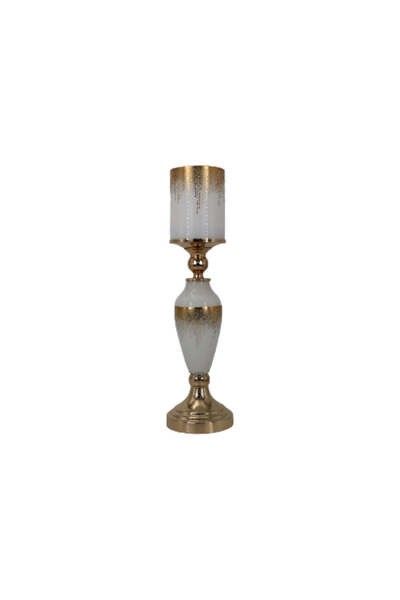 OEM Gold and white candle holder, 45cm