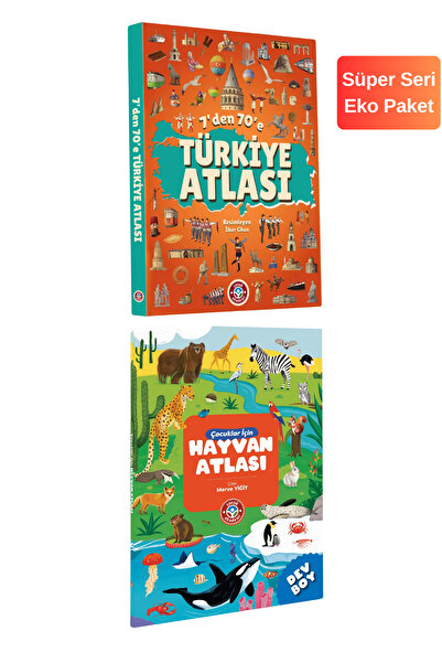 Çocuk Akademi Çocuk Akademi Atlas Serisi - 7'den 70'e Türkiye Atlası - Hayvan Atlası
