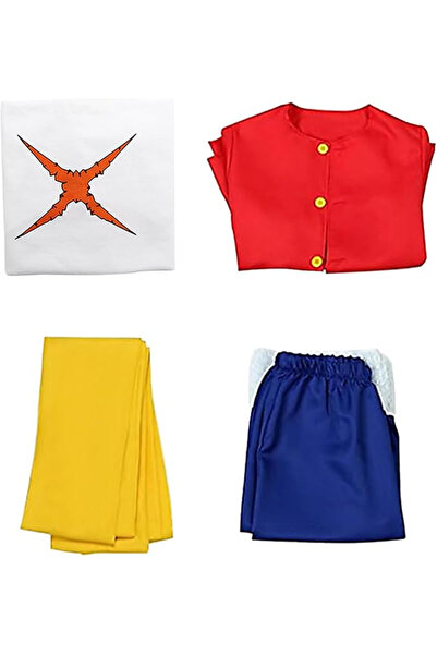 OEM Costum de pirat pentru băieți 8-9 ani, cu pălărie de paie și accesorii