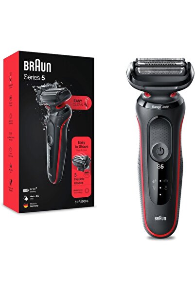 Braun Aparat de ras electric Wet&Dry Series 5 51-R1000s, AutoSense, curățare ușoară, clic ușor, 3 elemente de tăiere