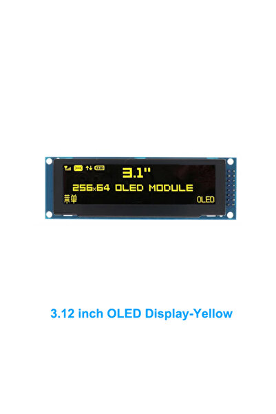 choice2 شاشة OLED صفراء مقاس 3.12 بوصة 3.12 بوصة 256X64 25664 SSD1322 وحدة LCD الرسومية المتوازية