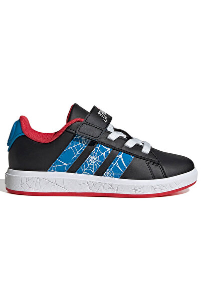 adidas GRAND COURT SPIDER-MAN EL K Çocuk Siyah Spor Ayakkabı JQ8073