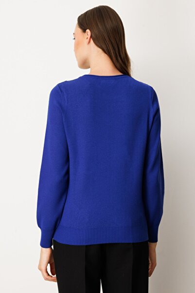 ON Pulover tricotat cu decolteu în formă de guler cu detaliu cu ciucuri