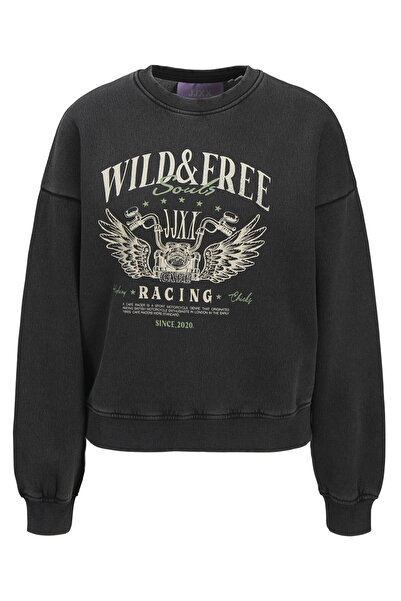 Jack & Jones Women's Crew Neck Printed Sweatshirt