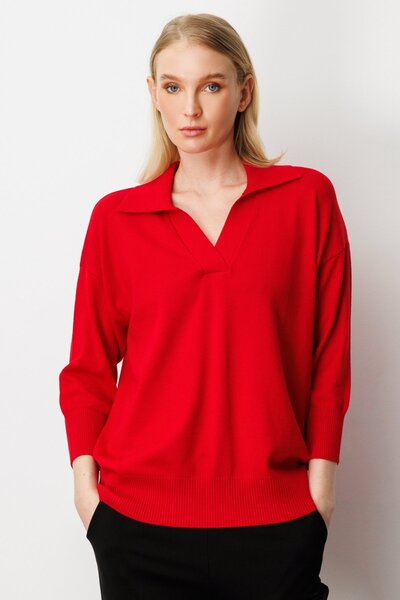 ON 65301 Truvakar Sleeve with Patch Polo Neck Bluz