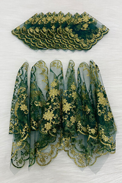 ZEYMERADE منديل هالاي للعروس والزوج من اللون الذهبي اللامع، أخضر 1 قطعة، هدية زفاف للخطوبة والزفاف