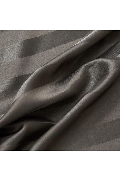Luofanfei Fitted sheet, 180x200, satin, anthracite gray, 30cm, premium bed protector, gray with stripes