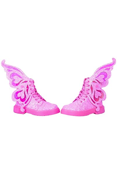 MADMIA booties, for girls, with removable fairy wings, glitter pink, 28 EU