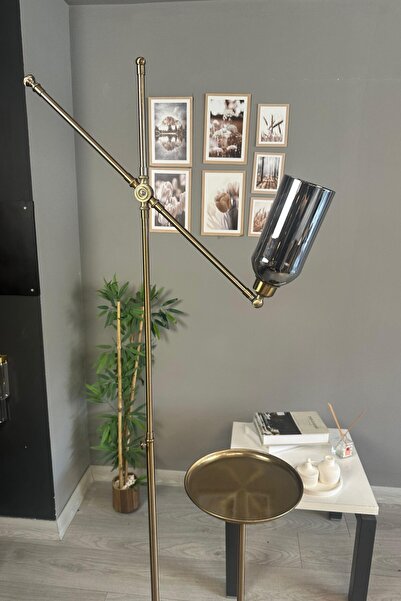 Bamyum Windy Eskitme Gövde Füme Cam Lambader U Tepsili Makas Gövde Modern Oturma Odası