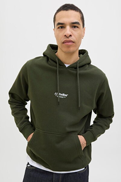 Jack & Jones Ανδρικό φούτερ με κουκούλα με εμπριμέ λογότυπο στο στήθος - Soho