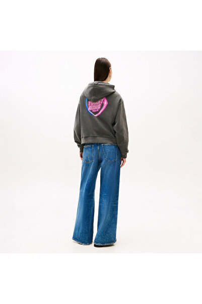 Tommy Hilfiger Boxy Kadın Gri Sweatshirt