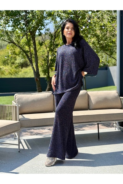 RAMONA BADESCU EXCLUSIVE Women's glitter set - loose blouse and wide pants