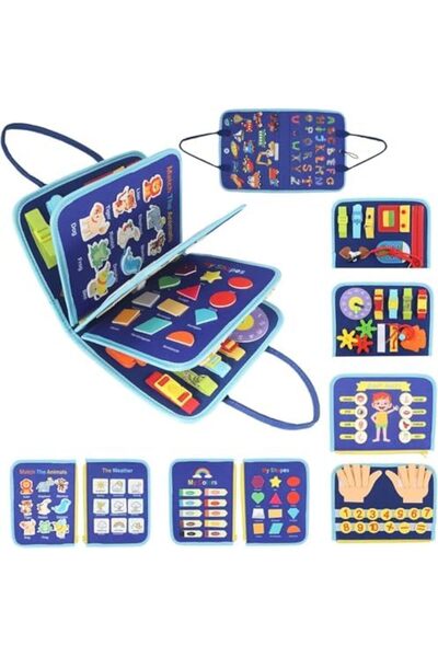 SKY TOUCH SKY-TOUCH Toddlers Busy Board Montessori Toys, Sensory Board for 1-4 Year Olds, Educational Travel T
