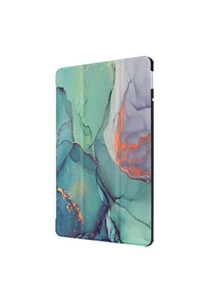 SKYDDAR INNOVATION Θήκη tablet για Xiaomi Redmi Pad 2, με υποστήριξη πολλαπλών γωνιών, FoldPro, πράσινη ώρα, αυτοκόλλητο σετ