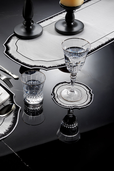 ZEBRACASA Siena 6'lı Kokteyl Peçetesi Siyah / Gri