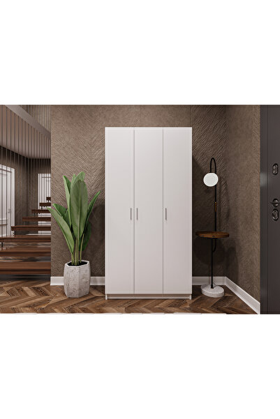 asratrend Asra Trend MDF Vestiyer & Portmanto & Ayakkabılık - 90x180x33cm, Askılı, Çok Raflı, Kapaklı V-07
