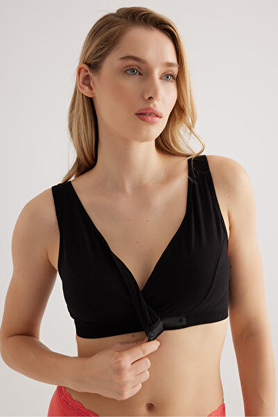 Hays Kadın Pamuklu Kruvaze Kapama Çıtçıtlı Pedli Bralet