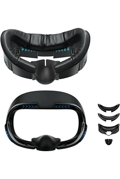 erorex Face Cover Pad Facial Interface Compatible Meta/Oculus Quest 3 Accessories Soft Pu Face Cushion Pad