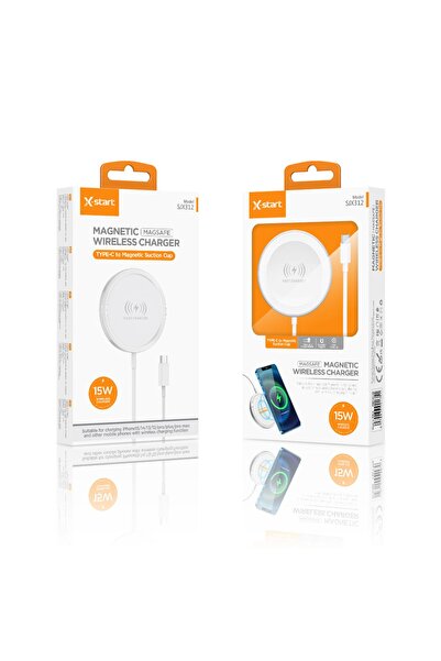 REDz Accessories X-start SJX312 Magnetic Wireless Charger, MagSafe Compatible, 15W, USB-C, Fast Charging Support