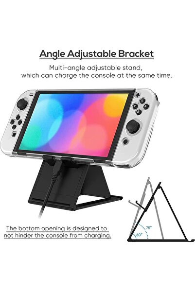 erorex حقيبة حمل لجهاز Nintendo Switch OLED حقيبة حمل للسفر حقيبة ملحقات جهاز Switch OLED تتضمن