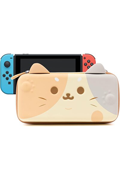 erorex Cat Ears Carry Case Compatible Nintendo Switch/Switch Oled Portable Hardshell Slim Travel Carrying