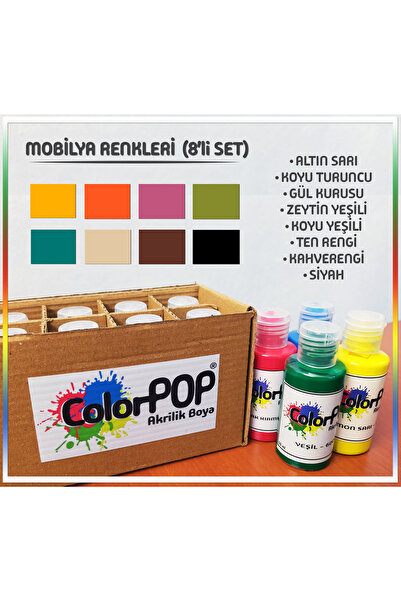 Colorpop Akrilik Boya 8'li Setler