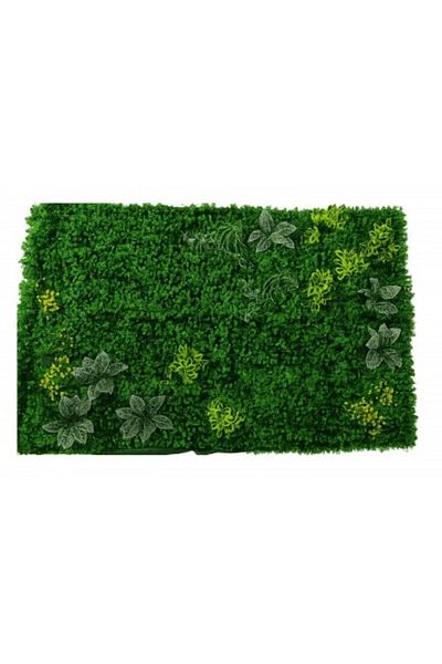 Kardett 3D artificial green wall 4sqm, decorative plants, 250x160 cm, vertical, for terrace, garden, eve