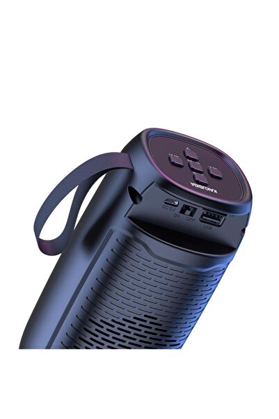 REDz Accessories Φορητό ηχείο KSC-822, μπαταρία 1200mAh, BT 5.0, φωτισμός RGB, χρόνος αναπαραγωγής 3 ωρών, μαύρο