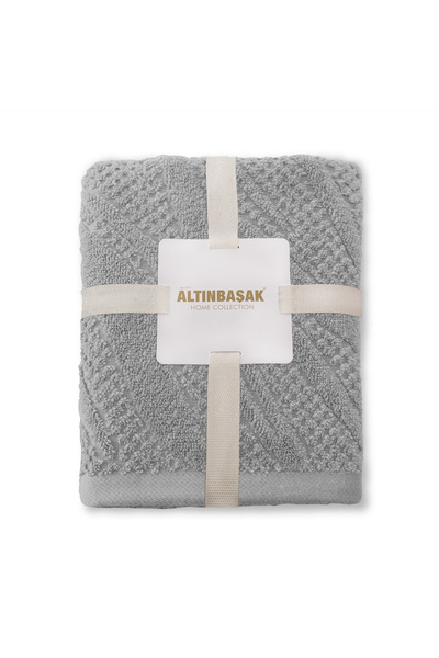 Altınbaşak Kali 100% Cotton 2-Piece Hand Towel Set 50X90 Gray