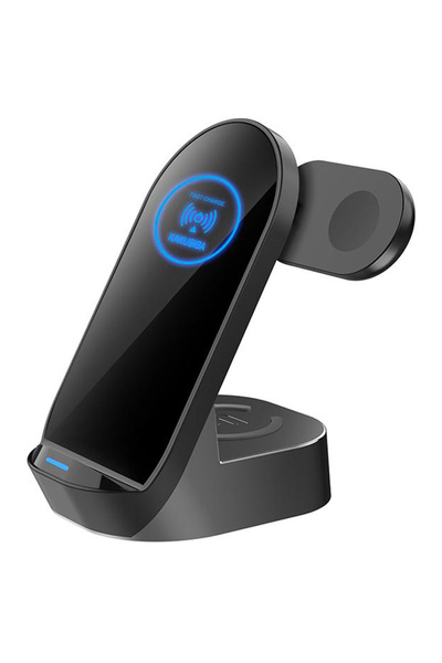 REDz Accessories 3 in 1 Charging Stand, KSC-778, Power 15W, Black