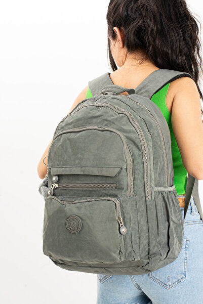 H&D COLLECTİON Ultra Light Multi-Pocket Crinkle Backpack Unisex