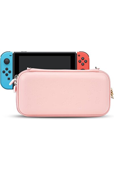 erorex Sakura Pink Carry Case Compatible Nintendo Switch – Ultra Slim Portable Hard Shell Travel Case