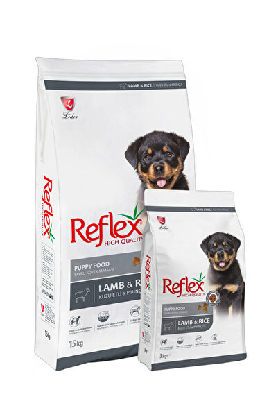 Reflex Yavru Köpek İçin Kuzu Etli ve Pirinçli Kuru Mama - 10 Kg