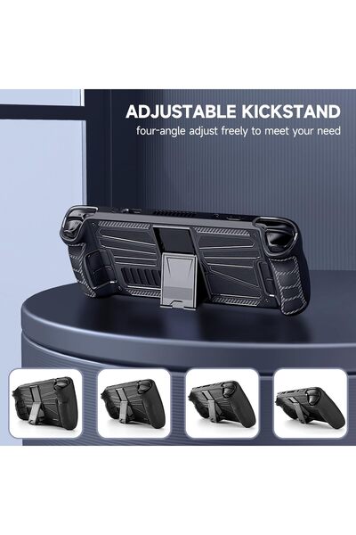 erorex حافظة Steam Deck مع حامل غير مرئي وغطاء واقٍ من مادة TPU وممتص للصدمات ومضاد للخدش