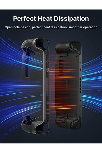 erorex جراب حماية من السيليكون وواقي شاشة من الزجاج المقوى لجهاز Steam Deck إصدار 2022 حماية كاملة