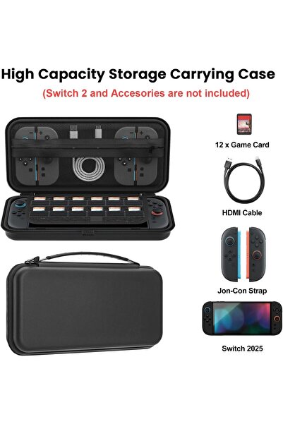 erorex Carrying Case Switch 2 2025 Nintendo Switch 12 Game Cards Holder Protective Hard Portable Travel