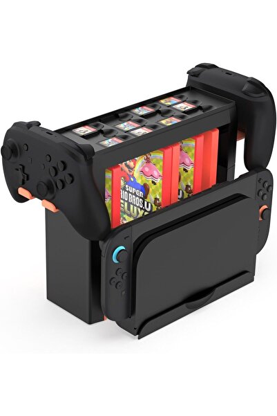 erorex حامل تخزين متعدد الوظائف لمنصة سويتش 2 وحامل أقراص بطاقات الألعاب العالمي لجهاز نينتندو سويتش