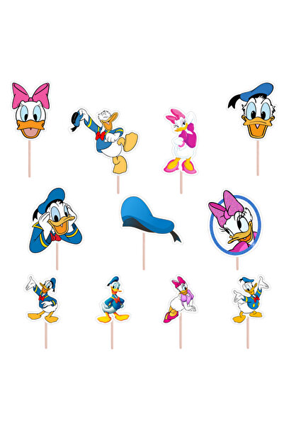 Bita Decorations Cupcake/cake accessories set, 11 pcs, Donald Duck theme, Photo Paper Glossy