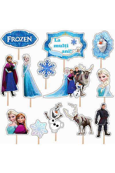 Bita Decorations Cupcake/cake accessories set, 13 pcs, Elsa theme, Photo Paper Glossy