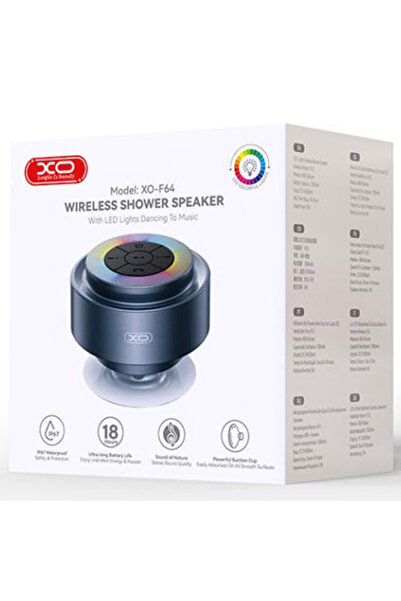 REDz Accessories Ηχείο Μπάνιου, XO-F64, Βάση Βεντούζας, 1200mAh, 18 Ώρες, Μαύρο