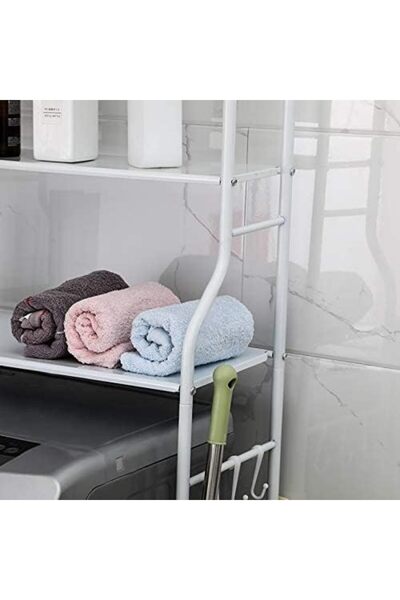 SAQOWARE 3 Layer Metal Washing Machine Storage Shelf Rack, Space Saver Organizer Holder
