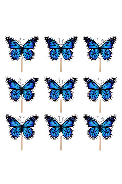 Bita Decorations Cupcake/cake accessories set, 30 pcs, Butterfly theme Type 4, Photo Paper Glossy